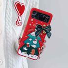 For Samsung Galaxy Z Flip4 5G Skin Feel Christmas Bow Phone Case(Christmas Tree) - 1