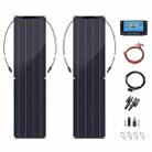 100W Dual Board with 40A Controller PV System Solar Panel(Black) - 1