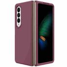 For Samsung Galaxy Z Fold4 5G Solid Color PC Coverage Folding Phone Case(Wine Red) - 1