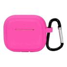 For AirPods Pro 2 Striped Shockproof Earphone Case(Rose Red) - 1