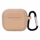 For AirPods Pro 2 Striped Shockproof Earphone Case(Milk Tea) - 1