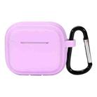 For AirPods Pro 2 Striped Shockproof Earphone Case(Light Purple) - 1