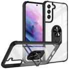 For Samsung Galaxy A14 5G Shockproof Transparent TPU + Acrylic Phone Case(Black) - 1