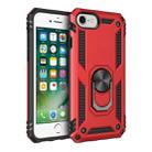 For iPhone SE 2022 / SE 2020 Shockproof TPU + PC Protective Case with 360 Degree Rotating Holder(Red) - 1