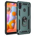 For Galaxy A11 (EU Version) Shockproof TPU + PC Protective Case with 360 Degree Rotating Holder(Green) - 1