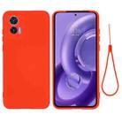 For Motorola Edge 30 Lite 5G / 30 Neo 5G Pure Color Liquid Silicone Shockproof Phone Case(Red) - 1