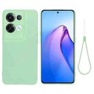 For OPPO Reno8 Pro 5G Global Pure Color Liquid Silicone Shockproof Phone Case(Green) - 1