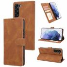 For Samsung Galaxy S23 5G Fantasy Classic Skin-feel Calfskin Texture PU Phone Case(Brown) - 1