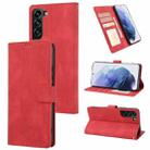 For Samsung Galaxy S23+ 5G Fantasy Classic Skin-feel Calfskin Texture PU Phone Case(Red) - 1