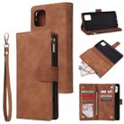 For Galaxy Note10 Lite Multifunctional Horizontal Flip Leather Case, with Card Slot & Holder & Zipper Wallet & Photo Frame(Brown) - 1