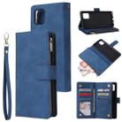 For Galaxy Note10 Lite Multifunctional Horizontal Flip Leather Case, with Card Slot & Holder & Zipper Wallet & Photo Frame(Blue) - 1
