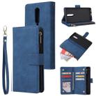 For OnePlus 8 Multifunctional Horizontal Flip Leather Case, with Card Slot & Holder & Zipper Wallet & Photo Frame(Blue) - 1