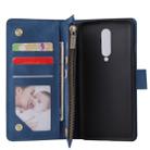 For OnePlus 8 Multifunctional Horizontal Flip Leather Case, with Card Slot & Holder & Zipper Wallet & Photo Frame(Blue) - 6