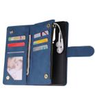 For OnePlus 8 Multifunctional Horizontal Flip Leather Case, with Card Slot & Holder & Zipper Wallet & Photo Frame(Blue) - 8