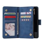 For Huawei P40 Multifunctional Horizontal Flip Leather Case, with Card Slot & Holder & Zipper Wallet & Photo Frame(Blue) - 7