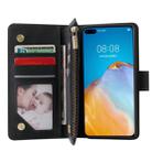 For Huawei P40 Multifunctional Horizontal Flip Leather Case, with Card Slot & Holder & Zipper Wallet & Photo Frame(Black) - 6