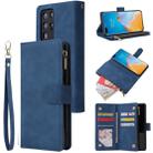 For Huawei P40 Pro Multifunctional Horizontal Flip Leather Case, with Card Slot & Holder & Zipper Wallet & Photo Frame(Blue) - 1