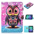 For iPad 10th Gen 10.9 2022 Coloured Drawing Stitching Smart Leather Tablet Case(Owl) - 1