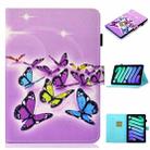 For iPad 10th Gen 10.9 2022 Coloured Drawing Stitching Smart Leather Tablet Case(Butterfly) - 1