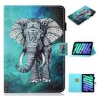 For iPad 10th Gen 10.9 2022 Coloured Drawing Stitching Smart Leather Tablet Case(Elephant) - 1