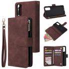 For Galaxy S20 Multifunctional Horizontal Flip Leather Case, with Card Slot & Holder & Zipper Wallet & Photo Frame(Coffee) - 1