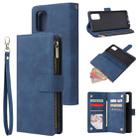 For Galaxy A71 Multifunctional Horizontal Flip Leather Case, with Card Slot & Holder & Zipper Wallet & Photo Frame(Blue) - 1