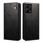 For Xiaomi Redmi Note 12 Pro+ China Oil Wax Crazy Horse Texture Leather Phone Case(Black) - 1