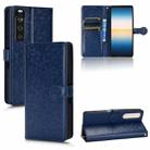 For Sony Xperia 1 III Honeycomb Dot Texture Leather Phone Case(Blue) - 1