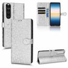 For Sony Xperia 1 III Honeycomb Dot Texture Leather Phone Case(Silver) - 1