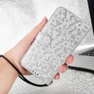 For Sony Xperia 1 III Honeycomb Dot Texture Leather Phone Case(Silver) - 6
