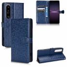 For Sony Xperia 1 IV Honeycomb Dot Texture Leather Phone Case(Blue) - 1