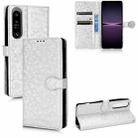 For Sony Xperia 1 IV Honeycomb Dot Texture Leather Phone Case(Silver) - 1