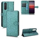 For Sony Xperia 5 II Honeycomb Dot Texture Leather Phone Case(Green) - 1