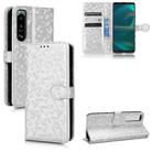 For Sony Xperia 5 III Honeycomb Dot Texture Leather Phone Case(Silver) - 1