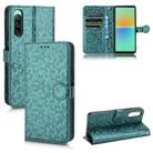 For Sony Xperia 10 IV Honeycomb Dot Texture Leather Phone Case(Green) - 1