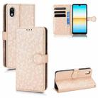 For Sony Xperia Ace III Honeycomb Dot Texture Leather Phone Case(Gold) - 1