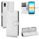 For Sony Xperia Ace III Honeycomb Dot Texture Leather Phone Case(Silver) - 1