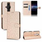 For Sony Xperia Pro-I Honeycomb Dot Texture Leather Phone Case(Gold) - 1