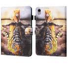 For iPad 10th Gen 10.9 2022 Coloured Drawing Stitching Smart Leather Tablet Case(Cat and Tiger) - 1