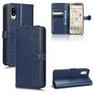 For Sharp Aquos Simple Sumaho 6 Honeycomb Dot Texture Leather Phone Case(Blue) - 1