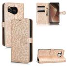 For Sharp Aquos Sense7 Honeycomb Dot Texture Leather Phone Case(Gold) - 1