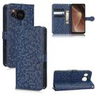 For Sharp Aquos Sense7 Honeycomb Dot Texture Leather Phone Case(Blue) - 1