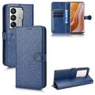 For ZTE Axon 40 Ultra Honeycomb Dot Texture Leather Phone Case(Blue) - 1