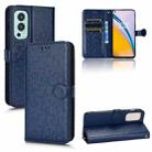 For OnePlus Nord 2 5G Honeycomb Dot Texture Leather Phone Case(Blue) - 1