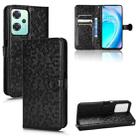 For OnePlus Nord CE 2 Lite 5G / Realme 9 Pro Honeycomb Dot Texture Leather Phone Case(Black) - 1