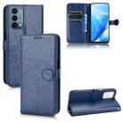 For OnePlus Nord N200 5G Honeycomb Dot Texture Leather Phone Case(Blue) - 1