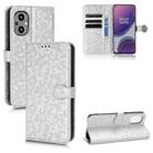 For OnePlus Nord N20 5G Honeycomb Dot Texture Leather Phone Case(Silver) - 1