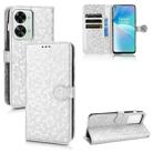 For OnePlus Nord 2T 5G Honeycomb Dot Texture Leather Phone Case(Silver) - 1