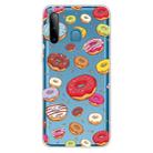 For Galaxy A21 Shockproof Painted Transparent TPU Protective Case(Donuts) - 1
