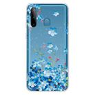 For Galaxy A21 Shockproof Painted Transparent TPU Protective Case(Star Flower) - 1
